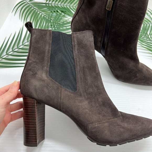 Blondo Women's Brown Kamila Suede Waterproof Heeled Ankle Boots Size 11M - Picture 4 of 12